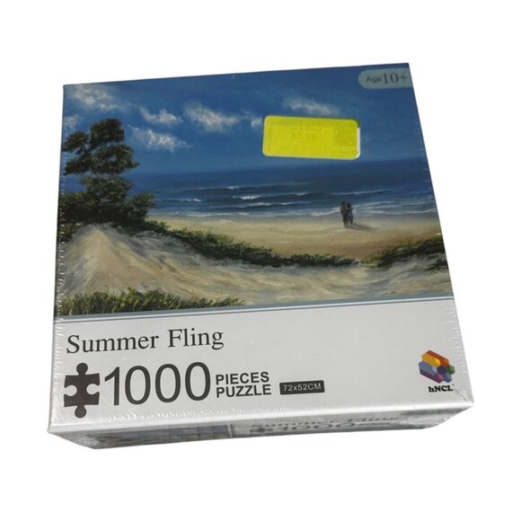 Summer Fling 1000-Piece Puzzle 8X8" Age 10+ Beach Scene By HNCL - Picture 1 of 5